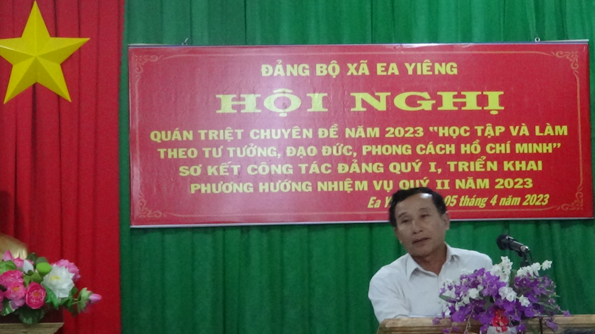 Đảng ủy tổ chức hội nghị Quán triệt chuyên đề học tập và làm theo tư tưởng đạo đức phong cách Hồ Chí Minh và sơ kết công tác quý I và triển khai phương hướng, nhiệm vụ Quý II năm 2023